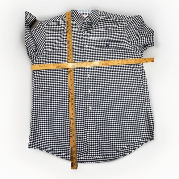 Brooks Brothers Men’s Large Shirt Non-Iron Gingham Supima Cotton Contrast Cuff - Picture 3 of 9